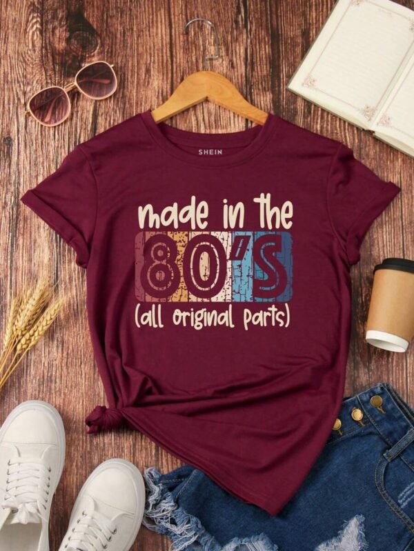 Camiseta con estampado de slogan