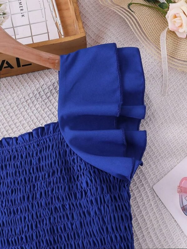 Vestido para adolescente con cuello en V y mangas acampanadas - Imagen 3