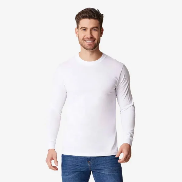 Playera Heavy Manga Larga Blanco