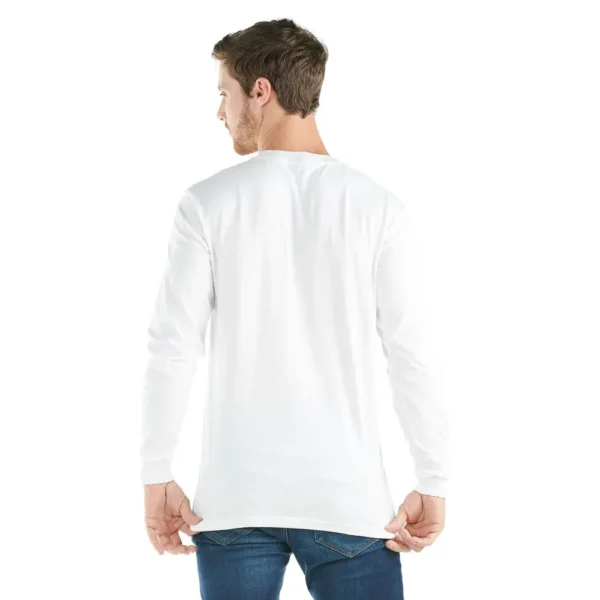 Playera Heavy Manga Larga Blanco - Imagen 2