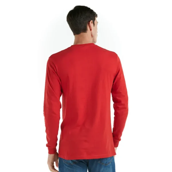 Playera cuello rendondo manga larga rojo - Imagen 2