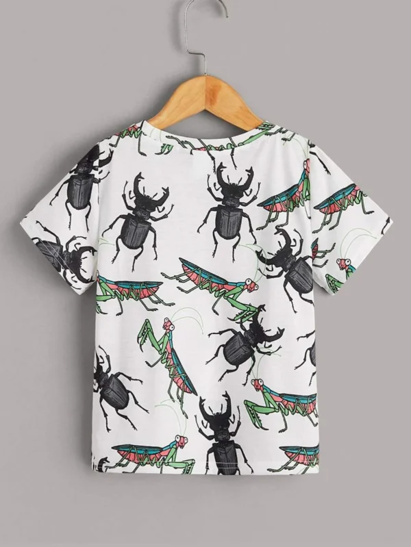 Niñito Camiseta con estampado de insecto - Imagen 2