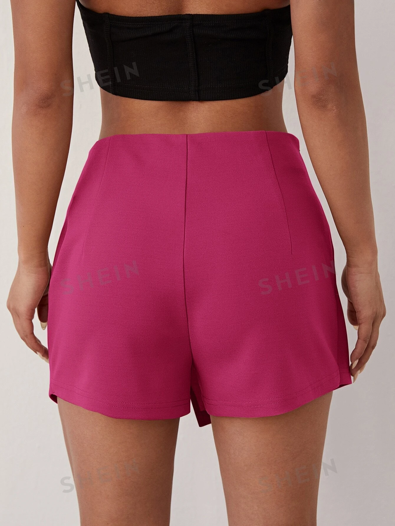 Skort unicolor con abertura delantera - Imagen 3