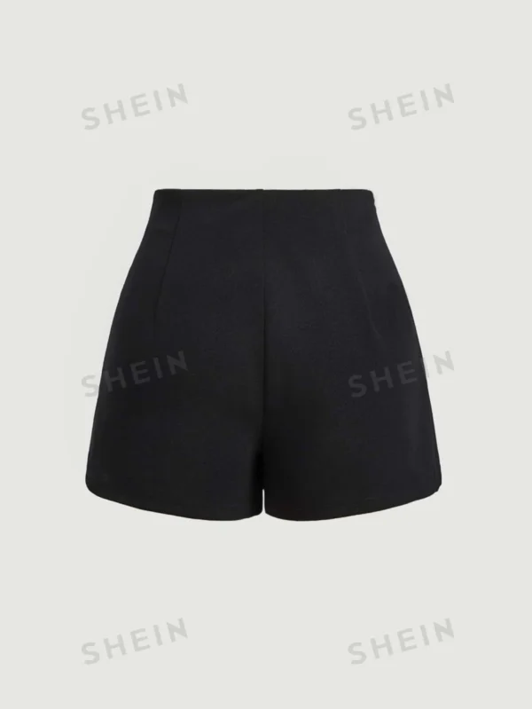 Short Negro Para Salir Por La Noche Con Cordones Cruzados Y Lazos En Los Lados - Imagen 2