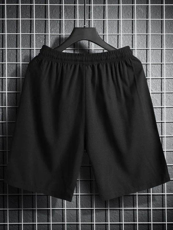 Short De Talle Suelto De Los Hombres Con Diseño De Apliques De Letras - Imagen 3