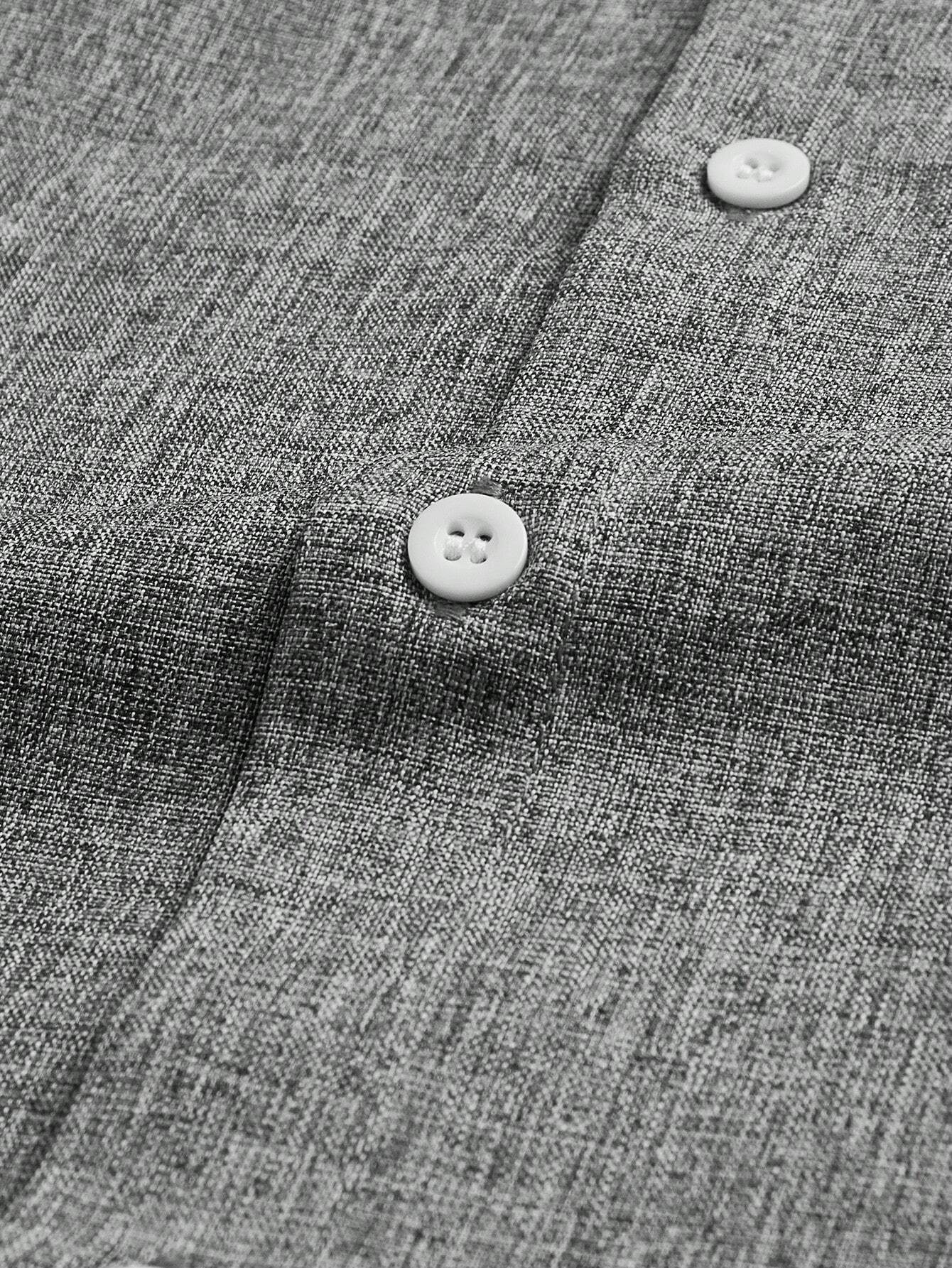 Camisa de cuello alto con parche de bolsillo - Imagen 2