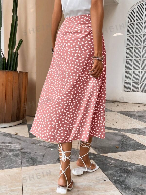 Falda con estampado de muslo con abertura - Imagen 3