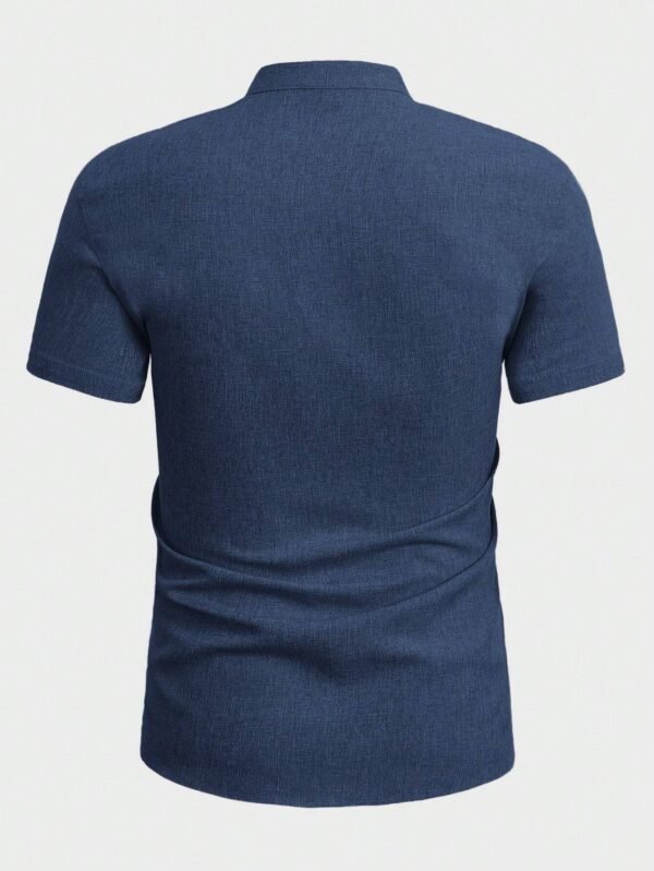 Camisa con parche de bolsillo con botón - Imagen 3