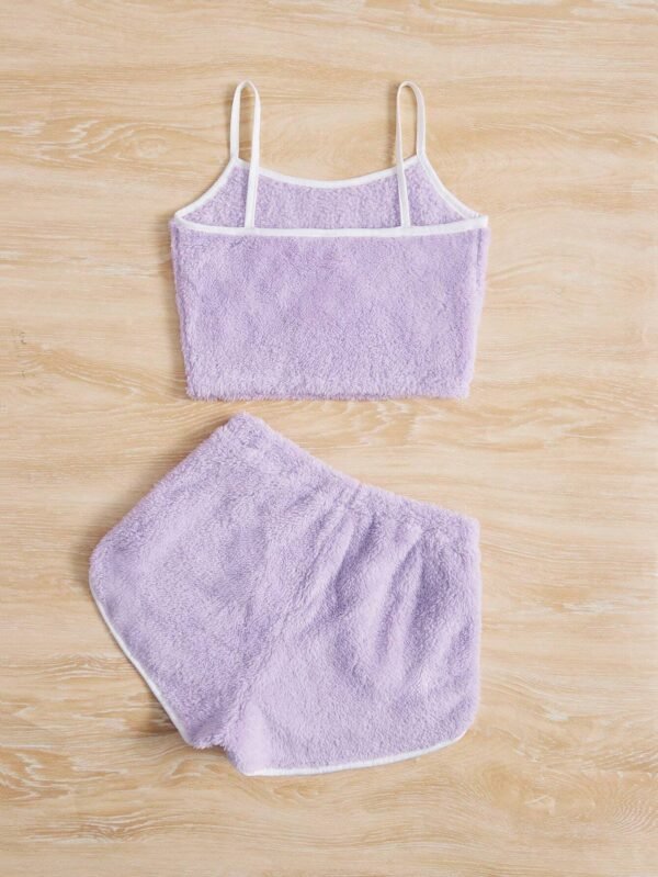 Shorts con top de tirantes unido en contraste - Imagen 3