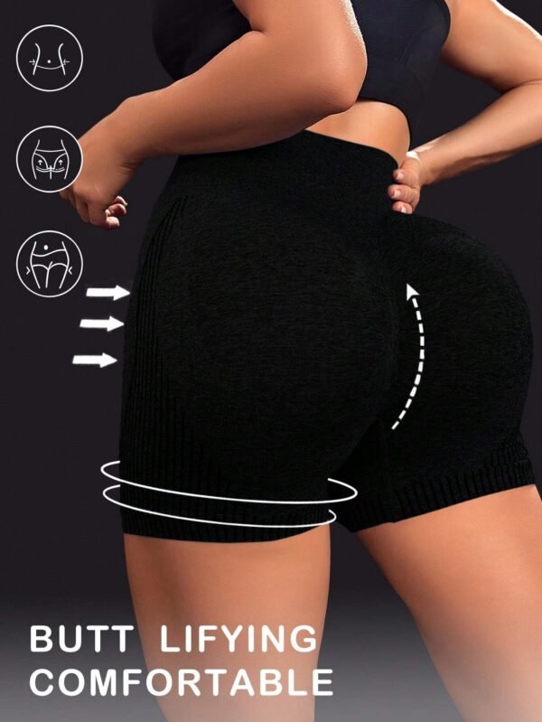 Shorts deportivos inconsútil control de barriga levantamiento