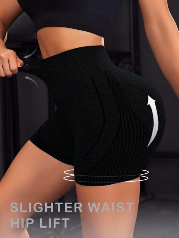 Shorts deportivos inconsútil control de barriga levantamiento - Imagen 3