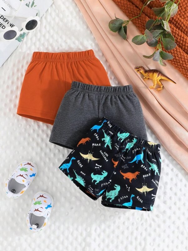 Pantalones Cortos Deportivos Impresos De Dinosaurios Para Bebé