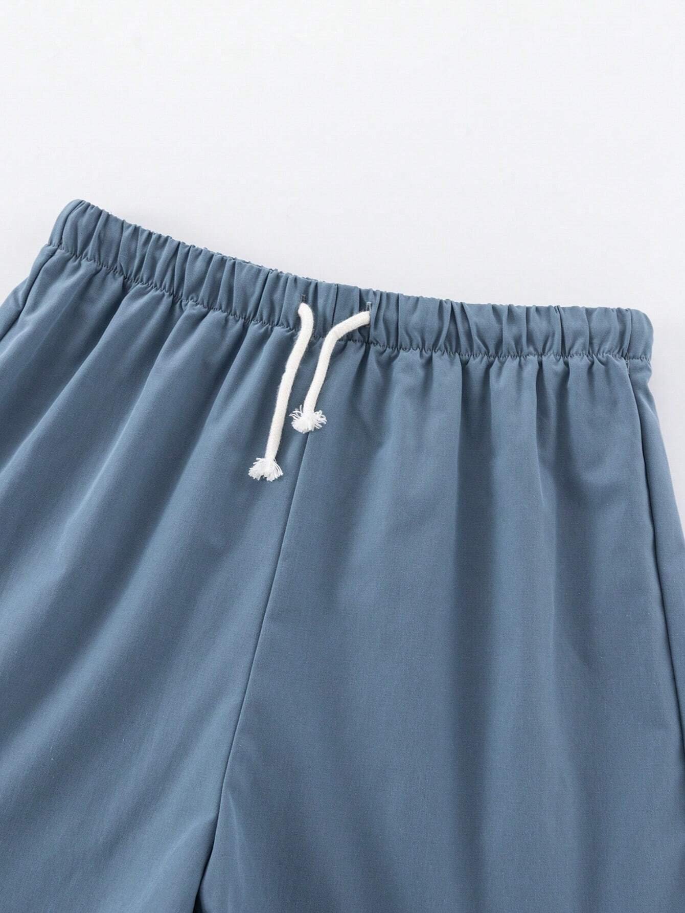 Pantaloncillos deportivos casuales y básicos unicolor - Imagen 3