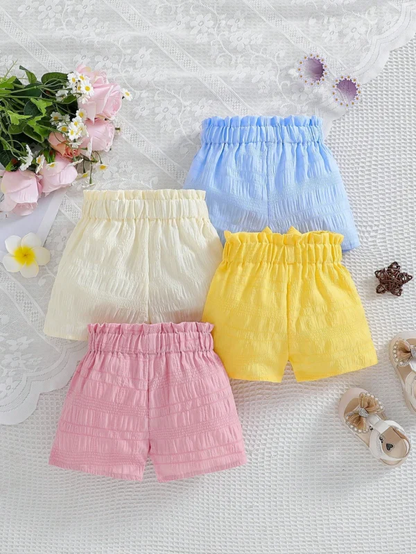 Pantalones cortos con lazo para bebé niña - Imagen 3