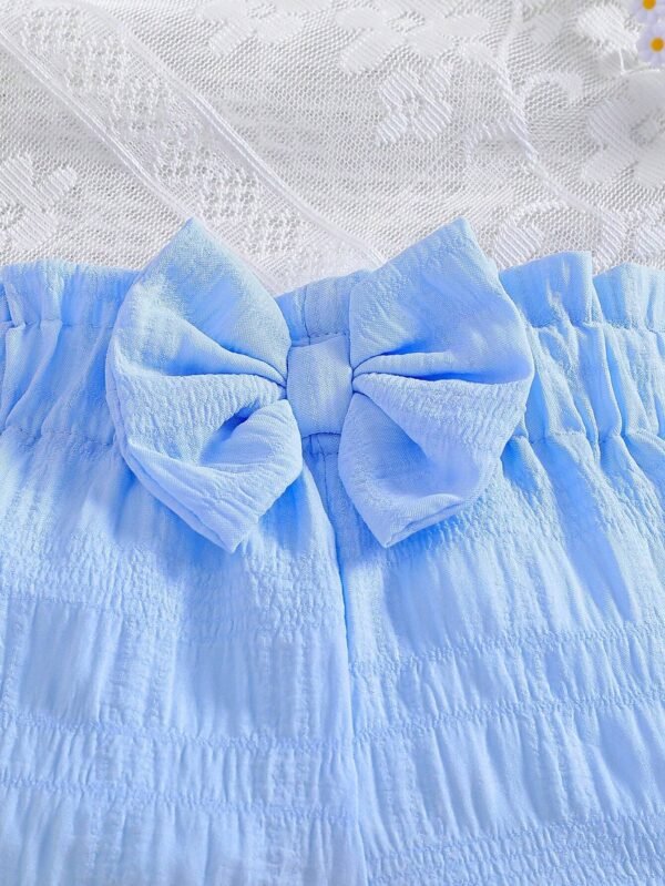 Pantalones cortos con lazo para bebé niña - Imagen 2
