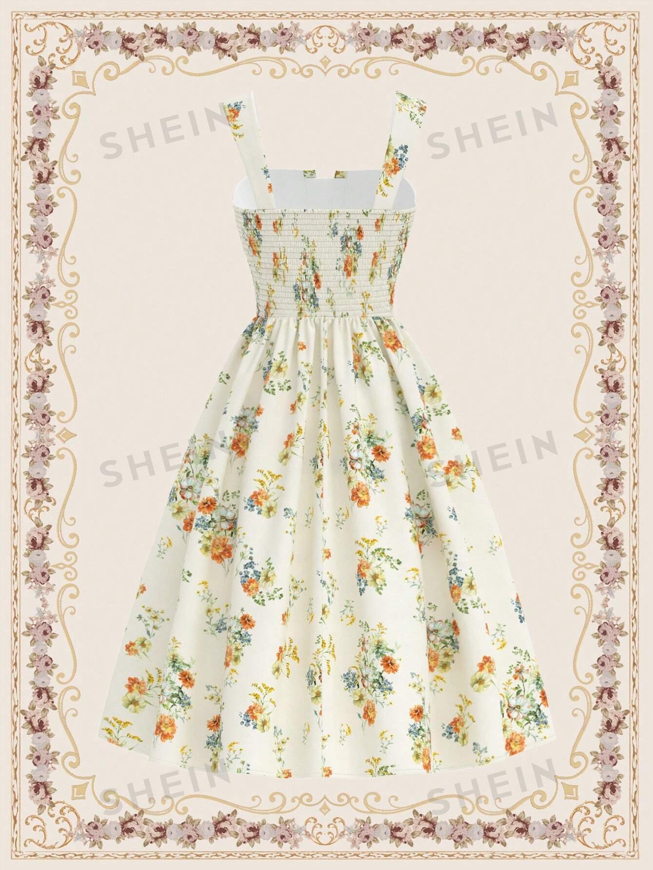 Vestido de mujer vintage elegante suelto con tirantes espagueti - Imagen 2