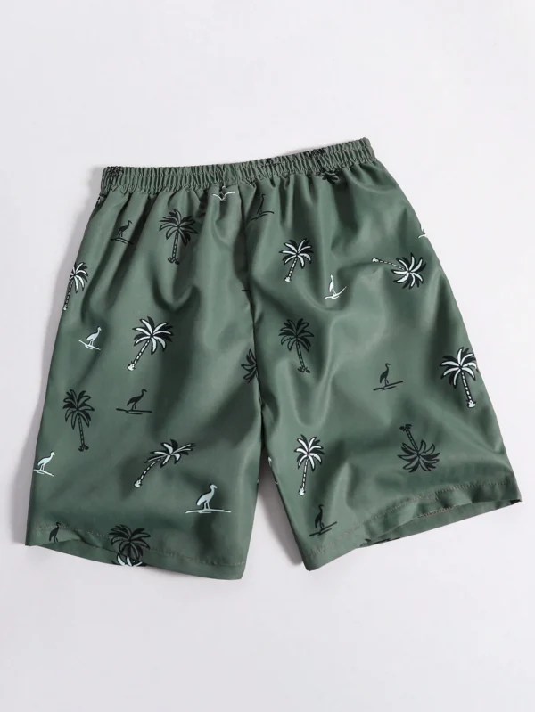 Shorts casuales a la moda para niño preadolescente con cordón de ajuste - Imagen 3