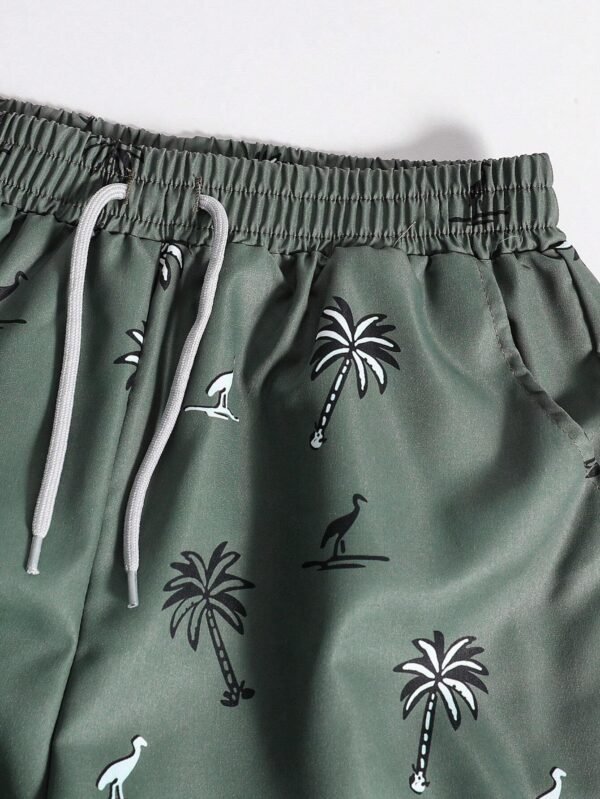 Shorts casuales a la moda para niño preadolescente con cordón de ajuste - Imagen 2
