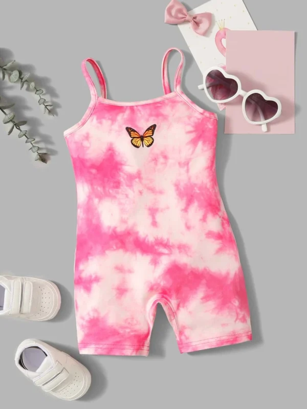 Monos Camiseros Sin Mangas De La Niña Con Estampado De Mariposa