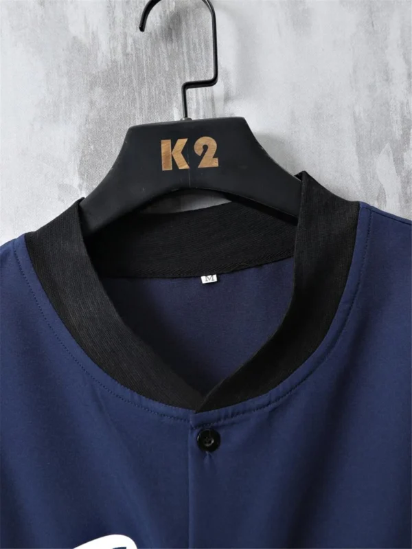 Camisa De Béisbol Para Hombre Con Cuello - Imagen 3