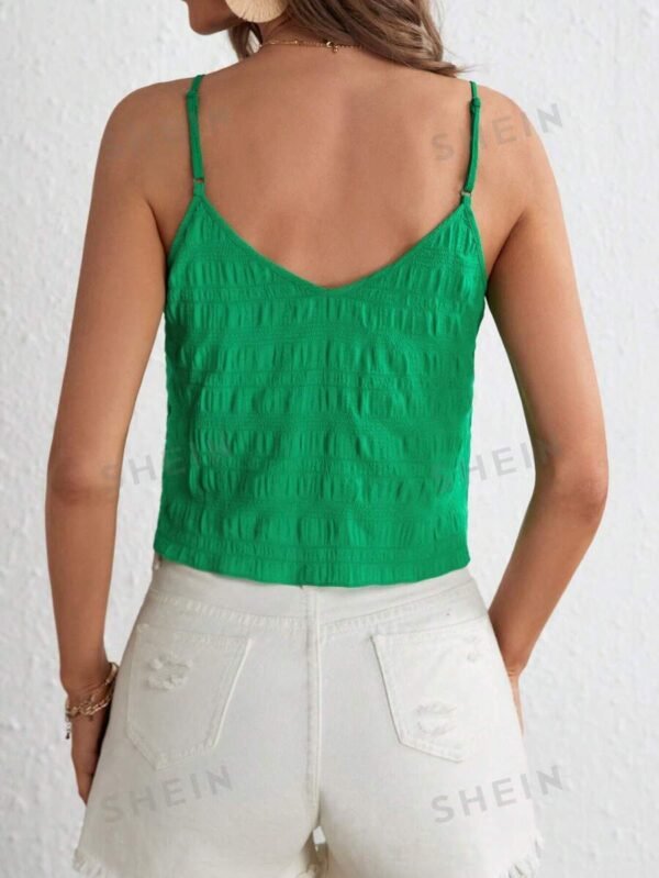 Top de tirantes unicolor bajo con nudo - Imagen 2