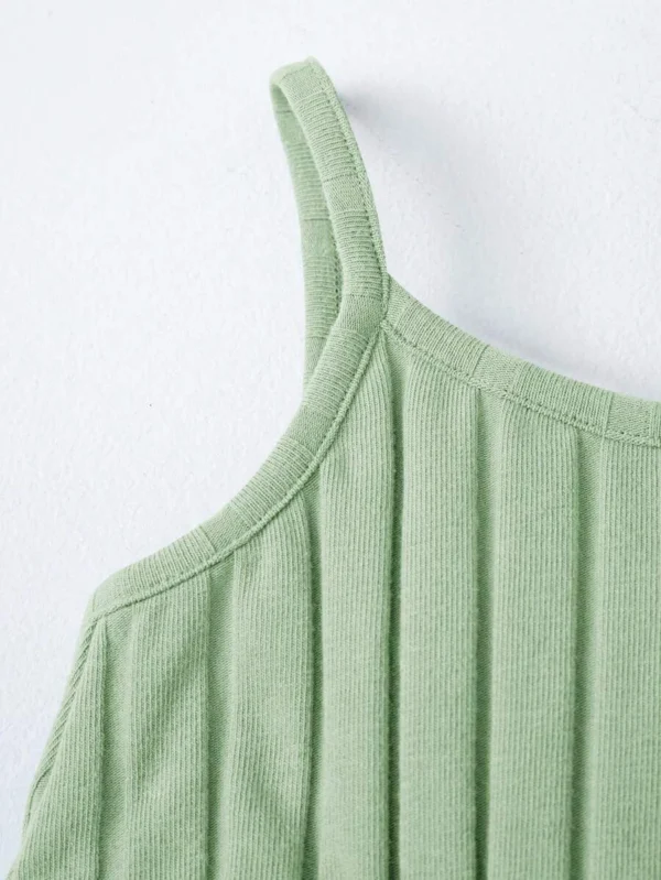 Body De Manga Corta Para Bebé Niña Con Tirantes - Imagen 3