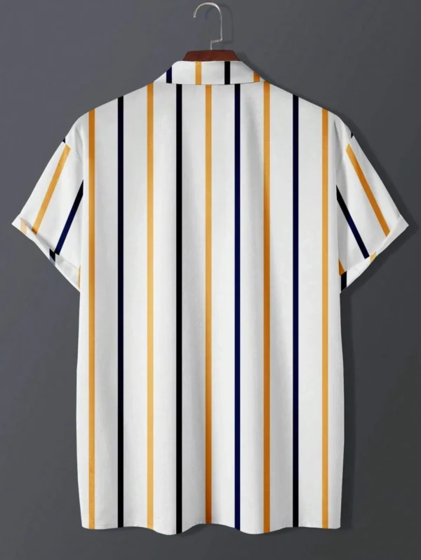 Hombres Camisa con estampado de rayas - Imagen 2