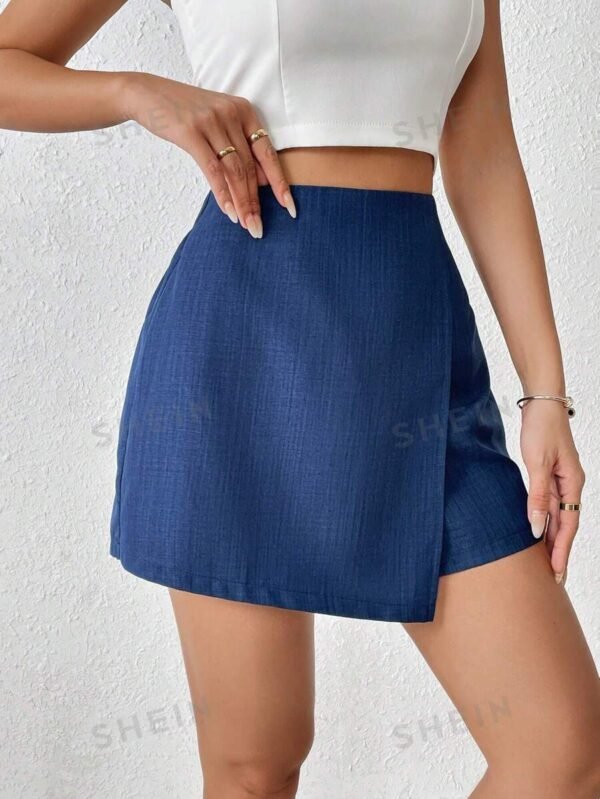 Skort de talle alto cruzado delantero - Imagen 3