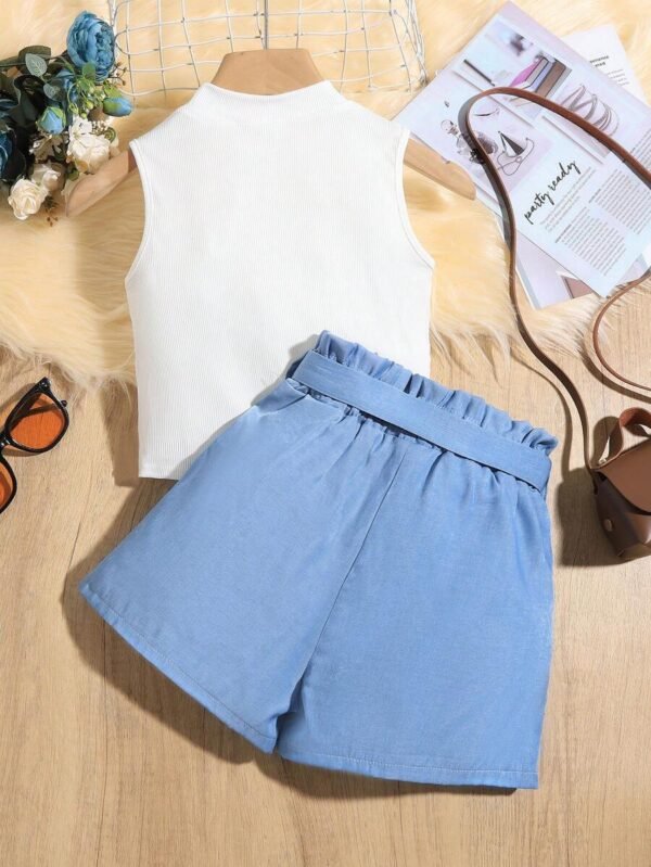 Conjunto De 2 Piezas De Chaleco Y Pantalones Cortos - Imagen 2
