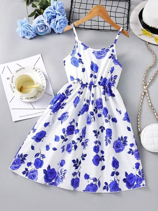 Vestido casual de verano sin mangas con diseño de flores - Imagen 2