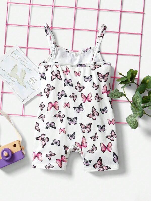 Bebé Mono de tirantes con estampado de mariposa - Imagen 2