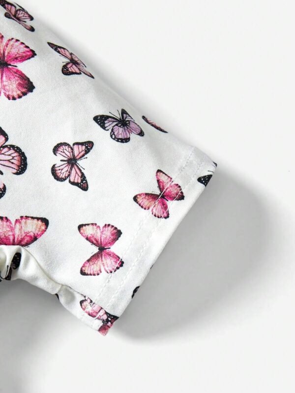 Bebé Mono de tirantes con estampado de mariposa - Imagen 3