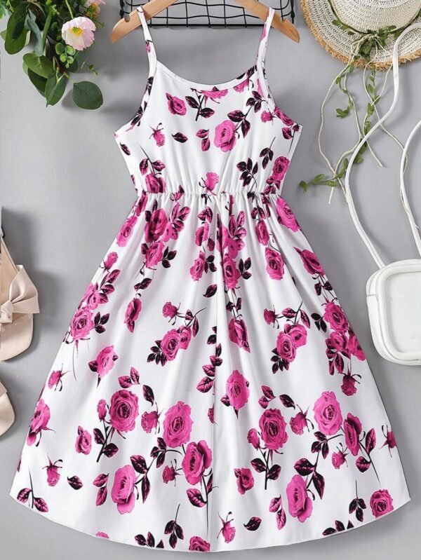 Vestido casual de verano sin mangas con diseño de flores - Imagen 2
