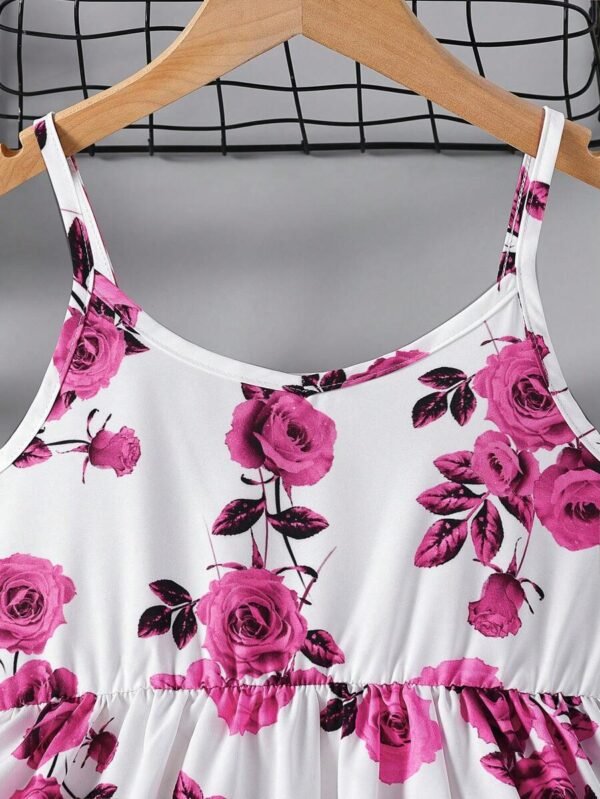 Vestido casual de verano sin mangas con diseño de flores - Imagen 3
