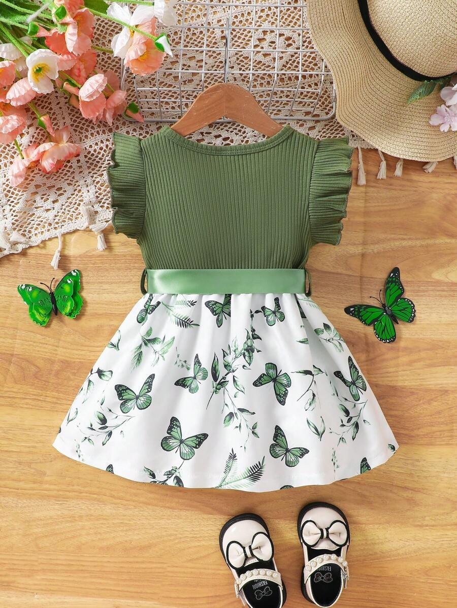 Vestido casual diario versátil con estampado de mariposas - Imagen 2