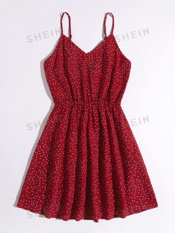 Vestido De Tirantes Con Estampado De Lunares - Imagen 3
