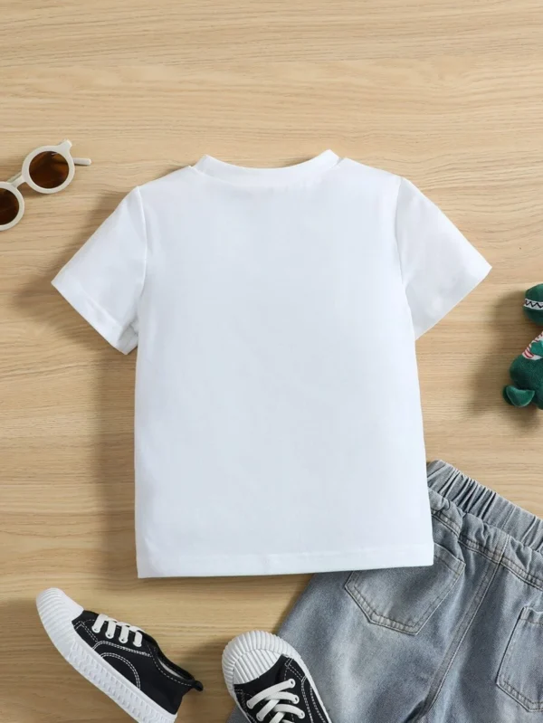 Camiseta De Dinosaurio Impresa Para Niños Pequeños - Imagen 2