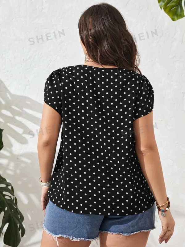 Blusa de lunares manga tulipán - Imagen 2
