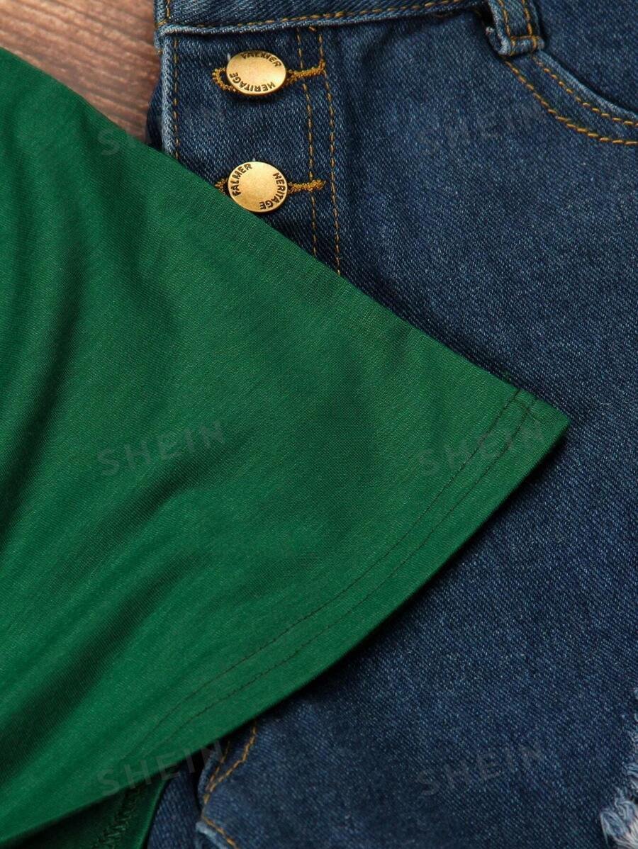 Camiseta con gráfico de abeja y eslogan "No te preocupes, sé feliz" - Imagen 3