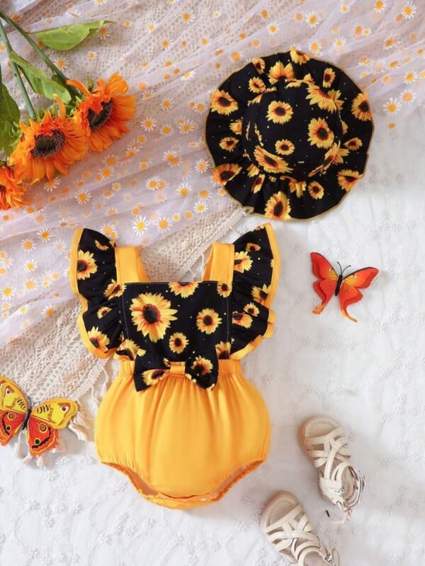 Conjunto De Ropa De Recién Nacido Para Niña Con Diseño De Flores