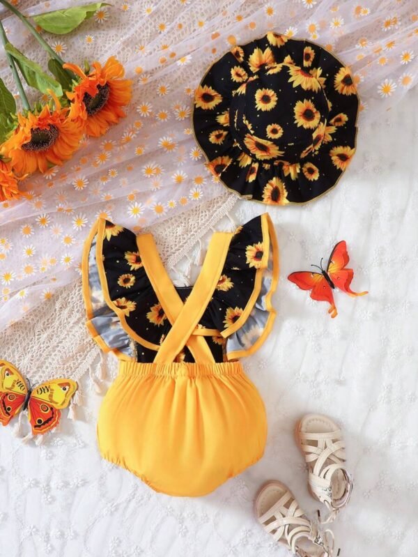 Conjunto De Ropa De Recién Nacido Para Niña Con Diseño De Flores - Imagen 2