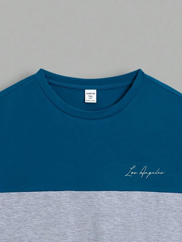 Camiseta Corta De Manga Corta Con Estampado De Letras - Imagen 3