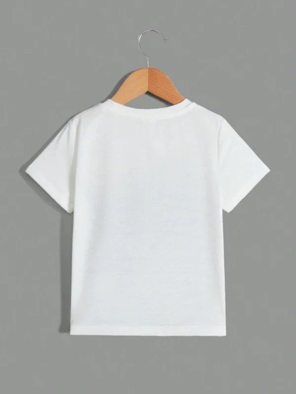 Camiseta con estampado de rayas y bolsillo con parche - Imagen 2