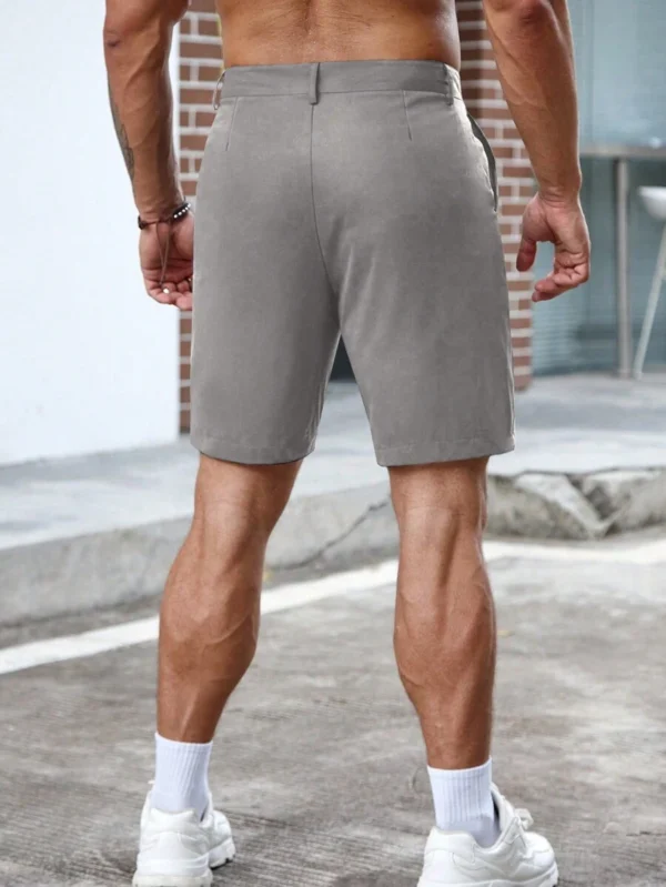 Shorts Khaki casuales de moda y de color sólido - Imagen 2