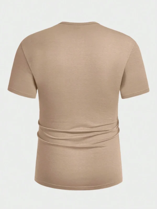 Camiseta casual de verano para hombre con cuello tipo polo abotonado - Imagen 2