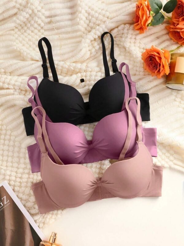 Brassiere de cobertura total con aro recolector de fibra superfina en unicolor