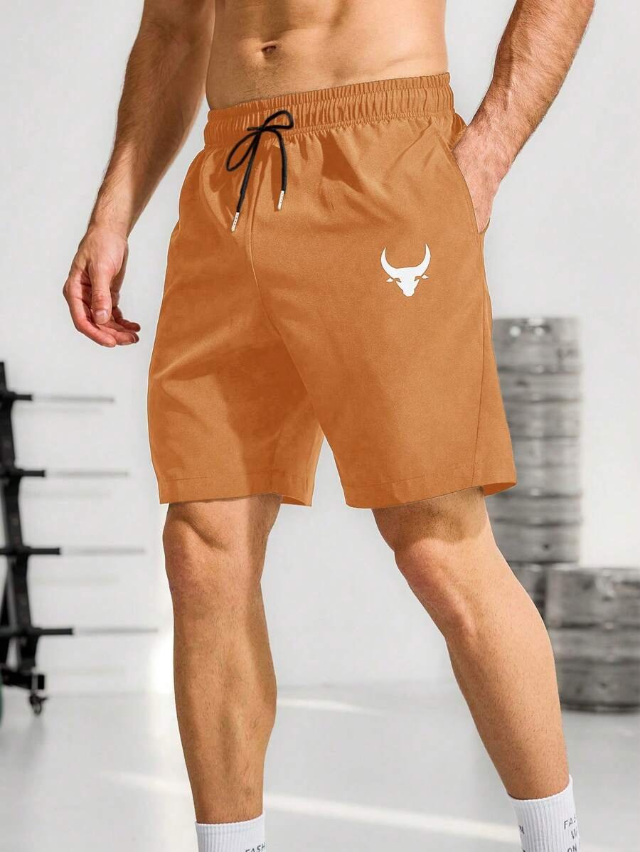 Hombres Cortos deportivos con cintura con cordón con estampado animal - Imagen 3