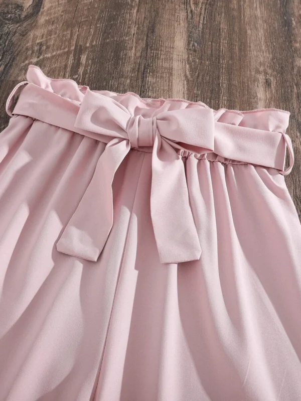 Top Con Estampado De Corazón Y Ribete Con Volantes Y Pantalones Con Cinturón - Imagen 3