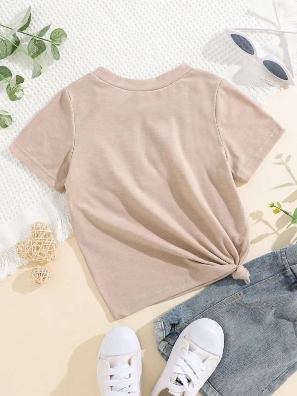 Camiseta Gráfica Con Lema Para Niña - Imagen 3