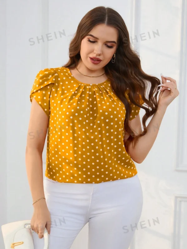 Blusa de lunares manga tulipán - Imagen 3
